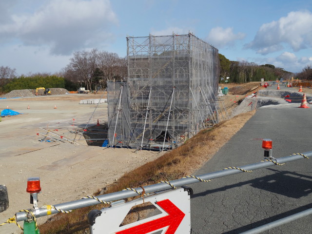 A1橋台の工事（宮川橋架替工事）