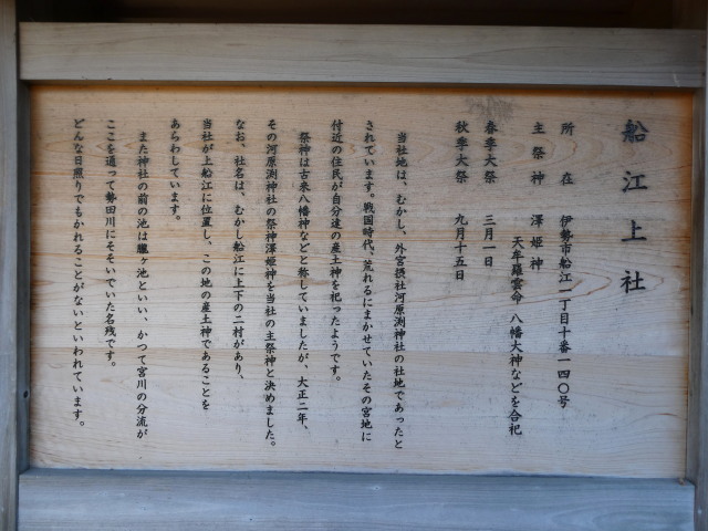 船江上社の由緒ほか