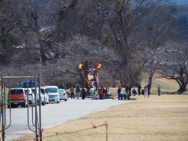宮川の河川敷で見かけた奉曳車